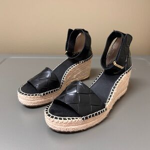 Franco Sarto Black Espadrille Wedges